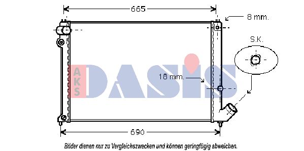 AKS DASIS Radiaator,mootorijahutus 060930N